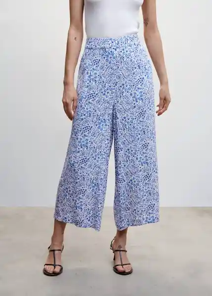 Pantalón Life Azul Talla 18 Mujer Mango