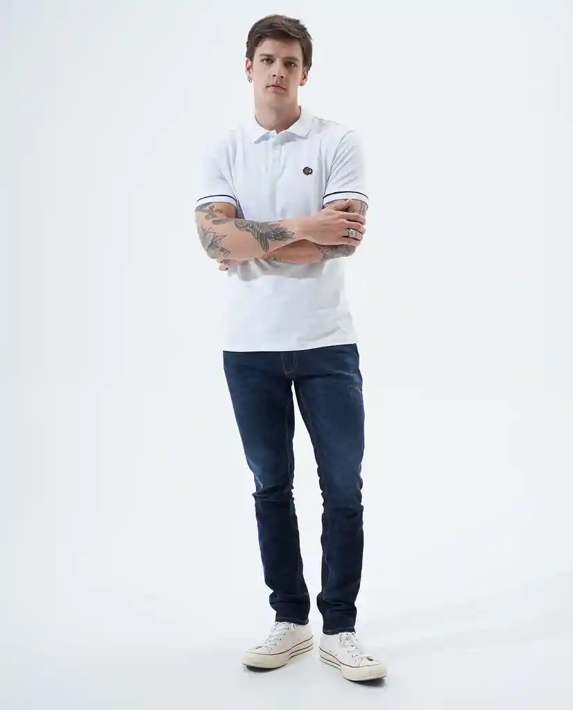 Polo Con Aplique Bordado Para Hombre