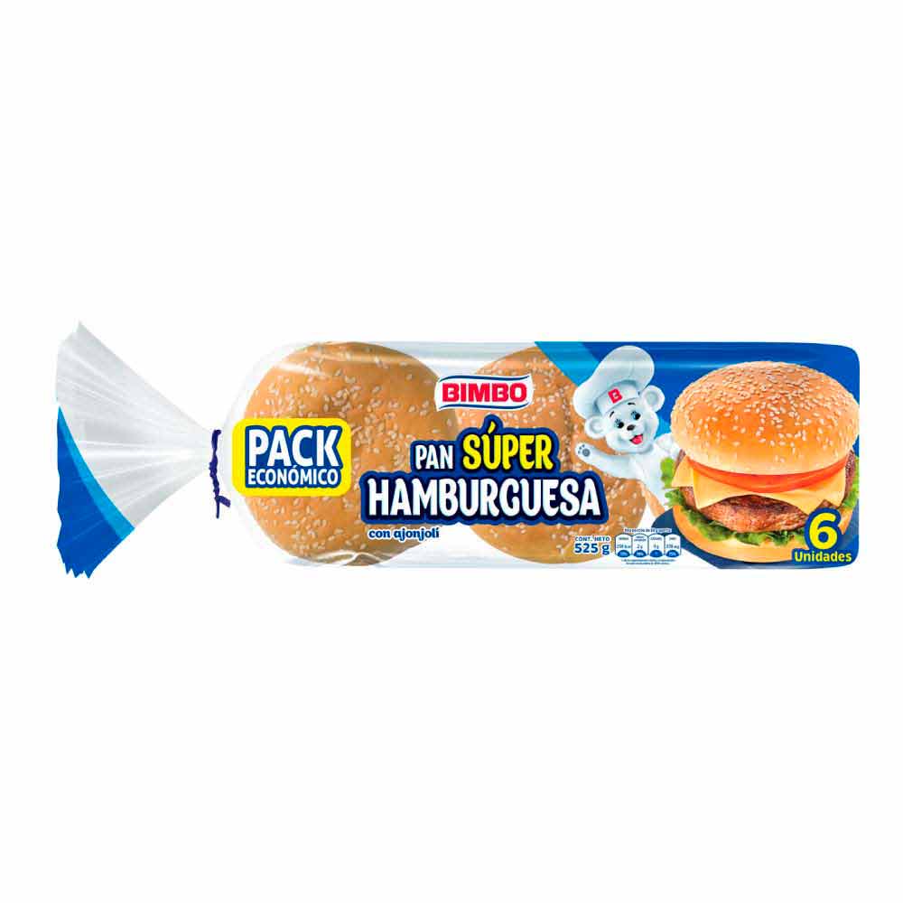 Bimbo Pan Súper Hamburguesa 525 g