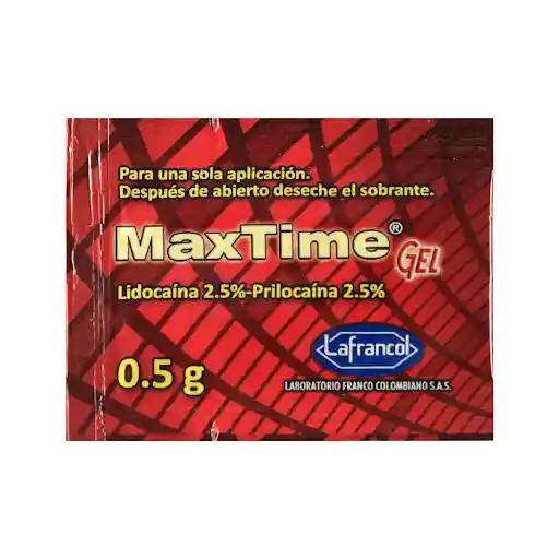 Maxtime Lidocaína (2.5 %) Procaína (2.5 %)