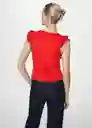 Camiseta Duna Rojo Talla XS Mujer Mango