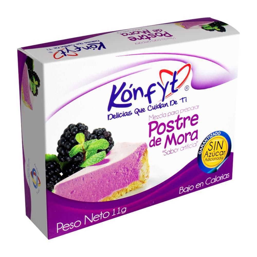 Konfyt Mezcla para Preparar Postre Sabor Mora sin Azúcar Adicionada 11 g
