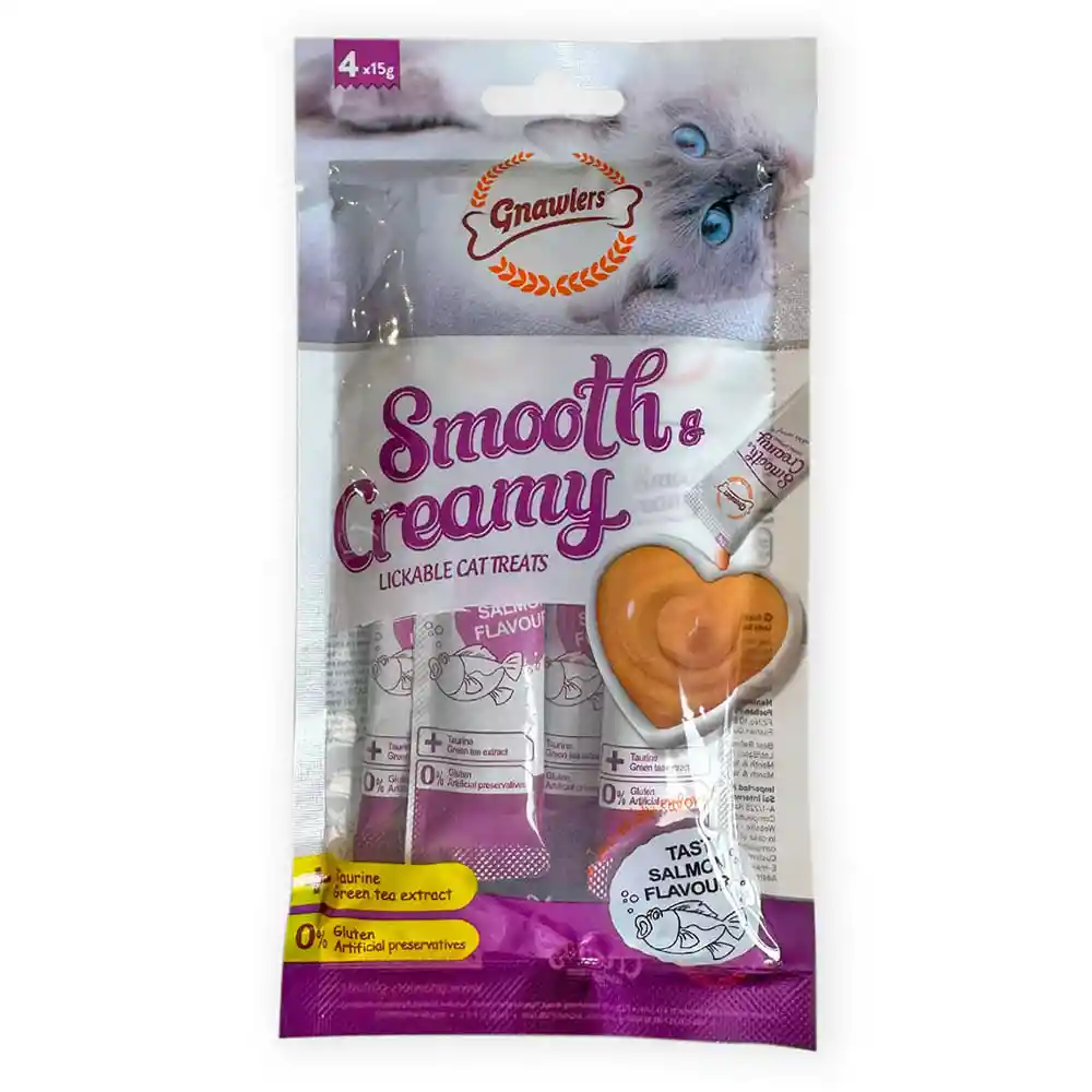 Gnawlers Snack Para Gatos Smooth Creamy Salmón