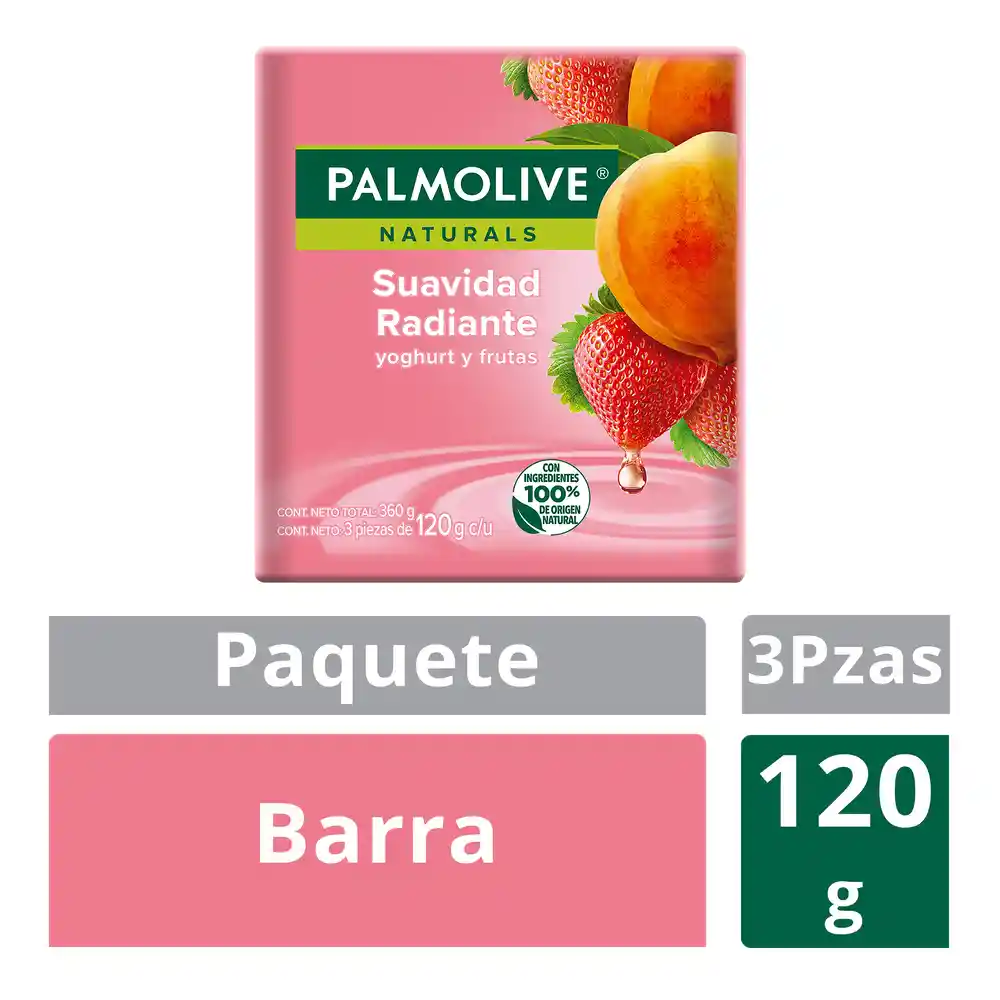 Palmolive Jabón de Tocador Suavidad Radiante de Yoghurt y Frutas