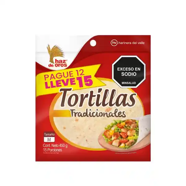 Haz de Oros Tortillas Tradicionales Tamaño m