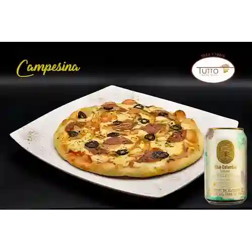 Combo Pizza Monoporción + Club Colombia Dorada 330 ml
