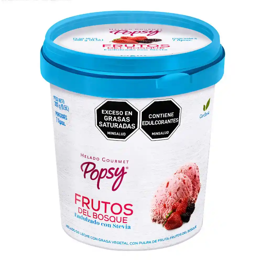 Helado Frutos Del Bosque Stevia300 Popsy