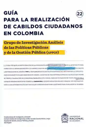 Guía Para La Realización de Cabildos Ciudadanos en Colombia