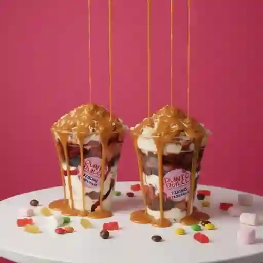 Vaso de fresas con crema 12 oz