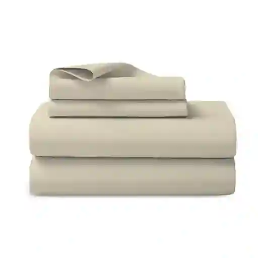 Juego de Cama en 300 Hilos 100% Algodón Beige