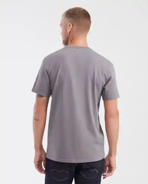 Camiseta V Neck Masculino Gris Fierro Oscuro Talla S Chevignon
