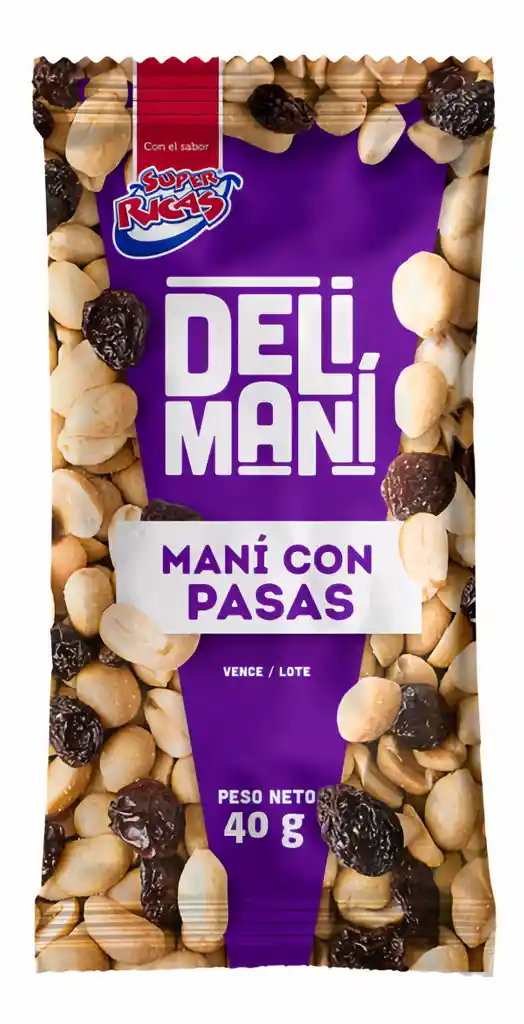 Deli Maní Maní Con Uvas Pasas Ricos