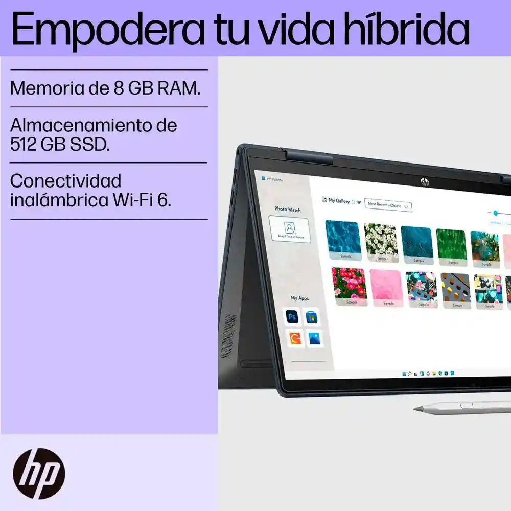 Computador Portatil X360 Hp Pavilion Intel Core I5 1335 u Ram 8 Gb 512 Gb Ssd 14ek1011la
