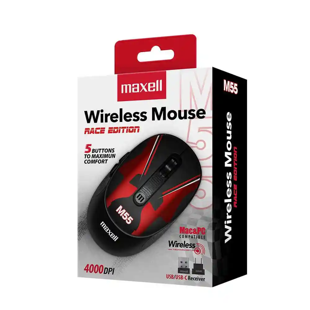 Mouse Mowl Mr1 Race M55 Usb/usb C Inalambrico