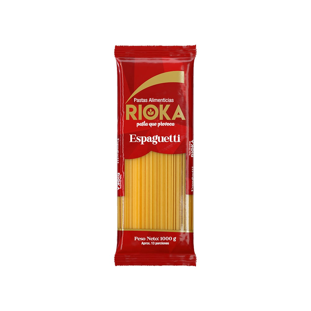 Rioka Pasta Spaguetti Pasta que Provoca 1000 g
