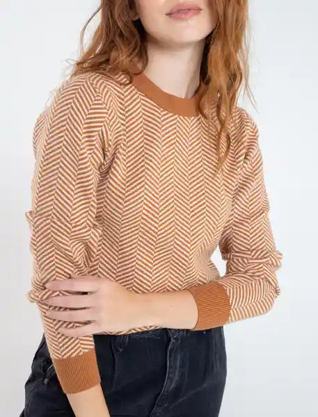 Saco Tejido Sambu Mujer Café Preteñido Talla M Naf Naf