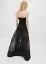 Vestido Sehelen Negro Talla L Mujer Mango