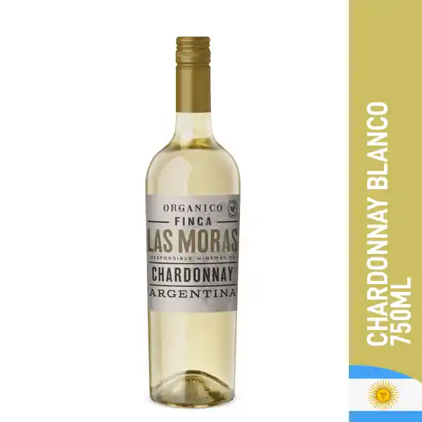 Las Moras Orgánico Vino Blanco Chardonnay Botella 750 ml