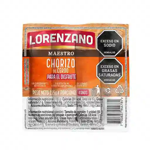 Chorizo Cerdo Lorenzano