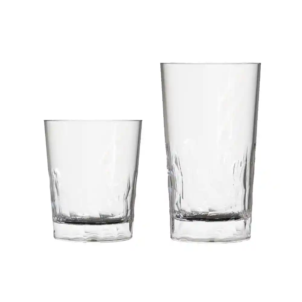 Set X 4 Vasos Tierra Largos+4 Vasos Tierra Cortosc Cristar 9836elcpt