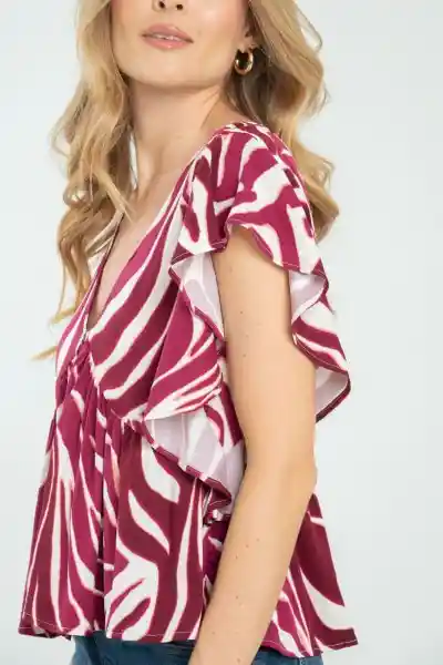 Blusa Sarah Color Borgoña Talla XL Ragged