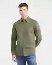 Camiseta Dyed Twill M/L Verde Olivo Ultra Oscuro T. M Chevignon