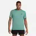 Nike Camiseta M Df Rise 365 Run Div Top Hombre Verde Talla M