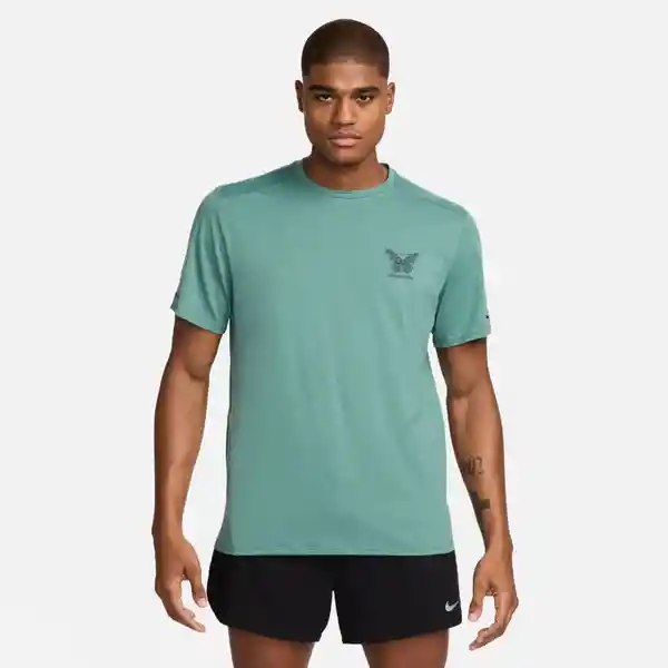 Nike Camiseta M Df Rise 365 Run Div Top Hombre Verde Talla M