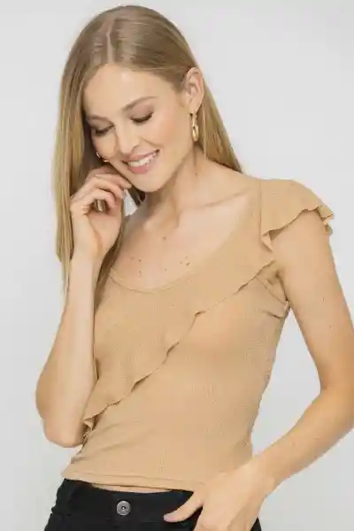 Blusa Marbella Color Beige Medio Talla S Ragged