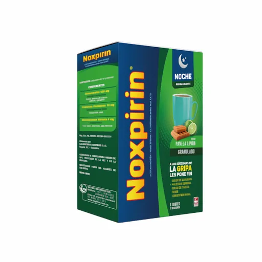 Noxpirin Caliente Noche Panela y Limón (500 mg/ 10 mg/ 4 mg)
