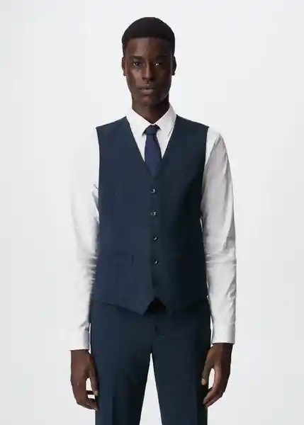 Chaleco Brasilia Navy Talla 48 Hombre Mango