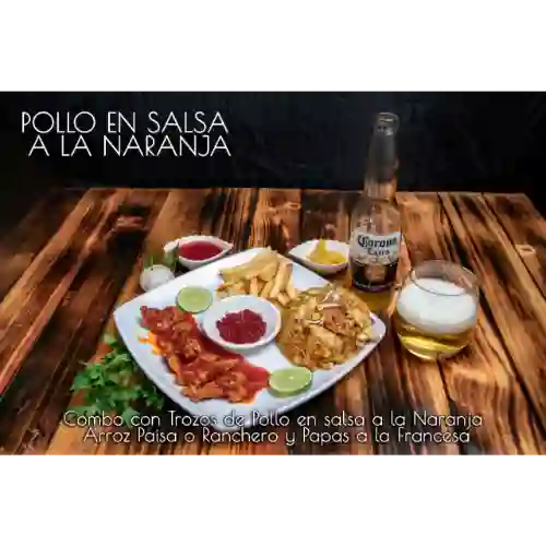 Combo Pollo en Salsa Naranja