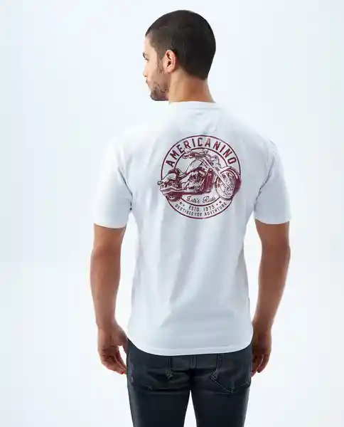 Camiseta Hombre Blanco Talla L 849F004 Americanino