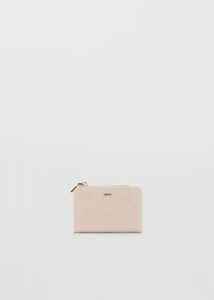 Billetera P Diagonal Offwhite Talla 99 Mujer Mango