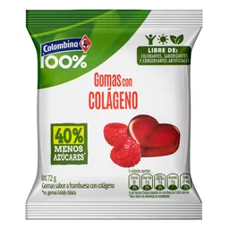 Colombina 100 % Gomas con Colágeno Sabor a Frambuesa