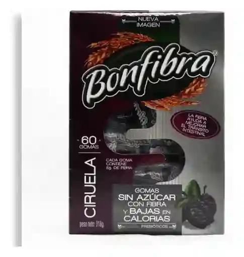 Bonfibra Gomas con Fibra sin Azúcar Sabor a Ciruela
