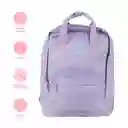 Maleta Escolar Rectangular Con Asa Lila Serie Miniso