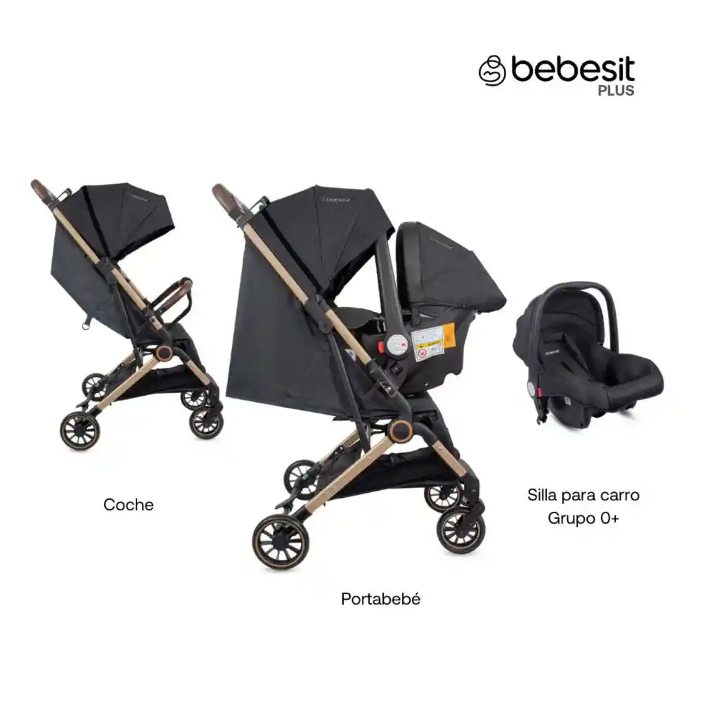 Coche Travel System Compacto Micro Bebesit Negro Bebesit Jctsx5bk