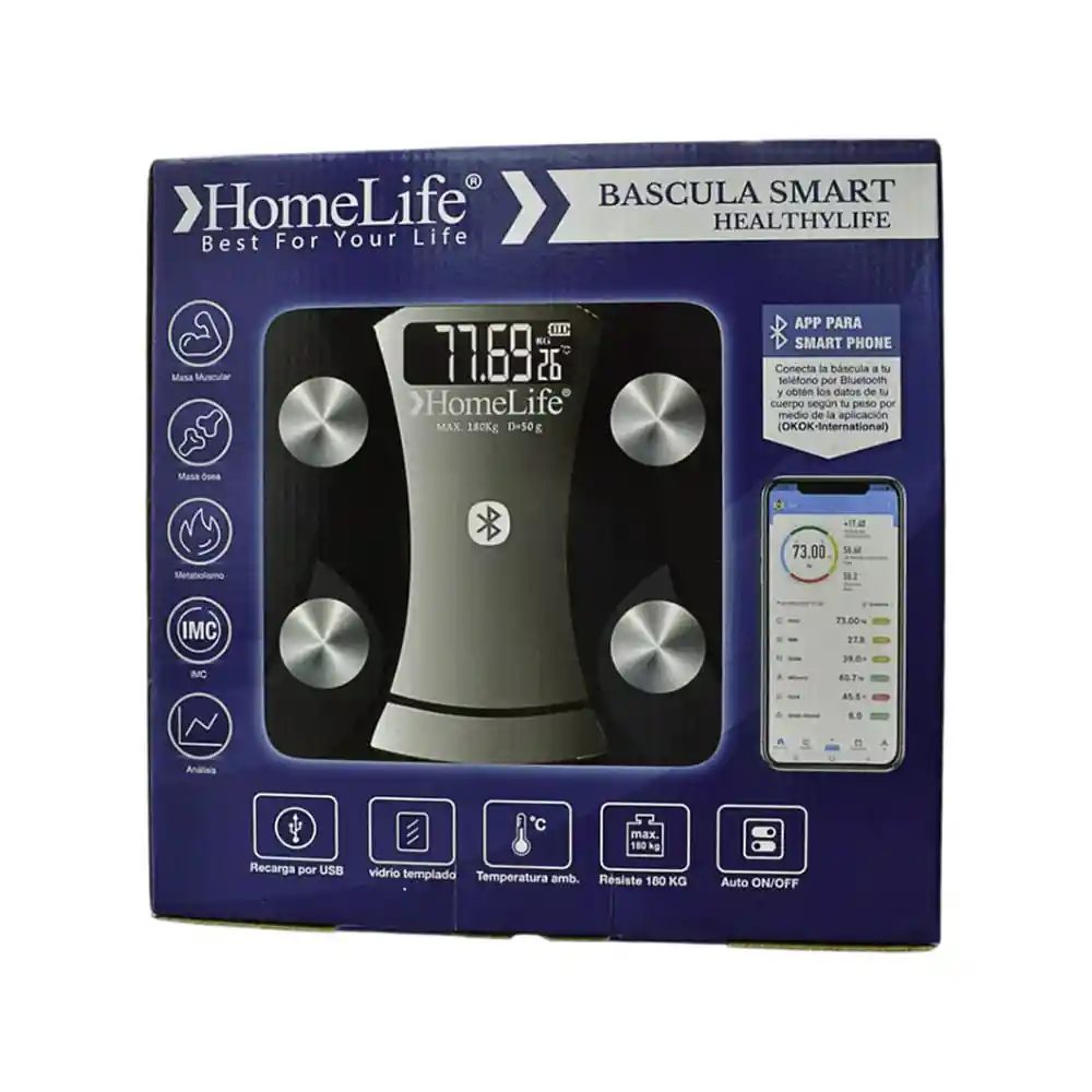 Bascula Homelife Inteligente Bluetooth