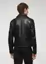 Chaqueta Cazadora Perfecto Negro Talla M Hombre Mango