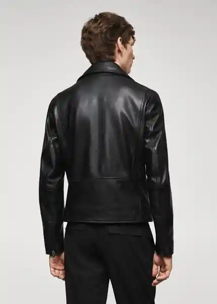 Chaqueta Cazadora Perfecto Negro Talla M Hombre Mango