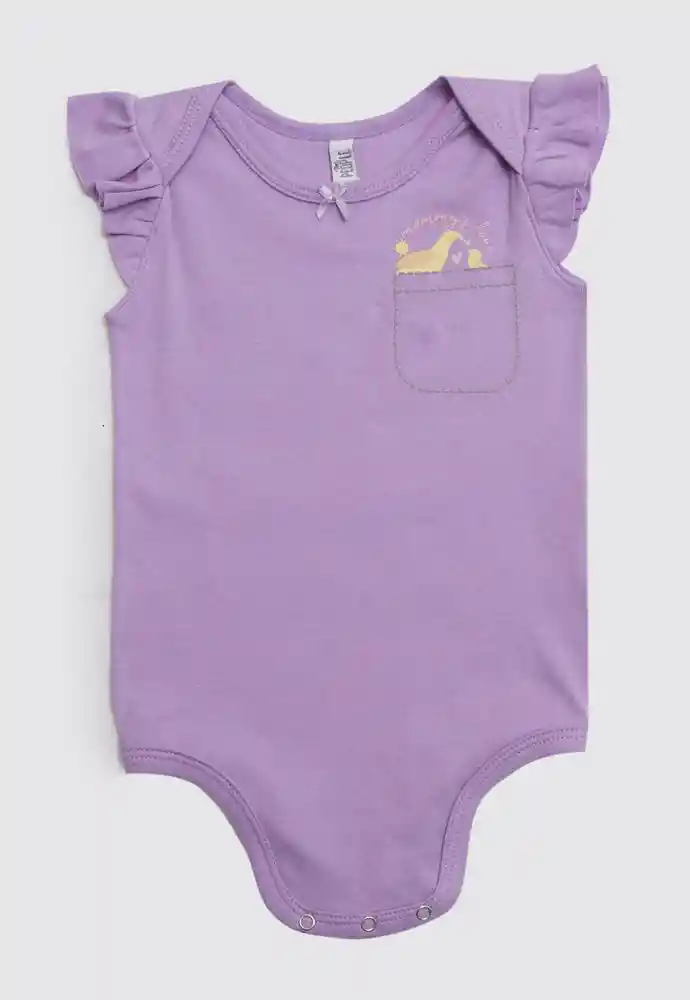 Body Manga Corta 0/3 Meses - Lila