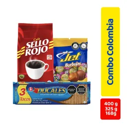 Combo Colombia Café Sello Rojo + Ducales + Jet Burbujas