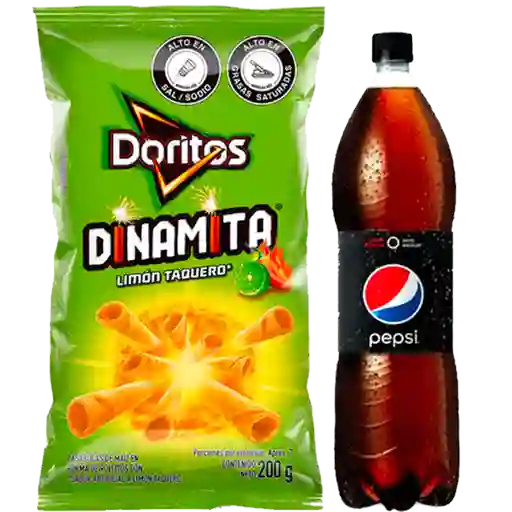 Combo Pepsi Cero + Doritos Dinamita Limón