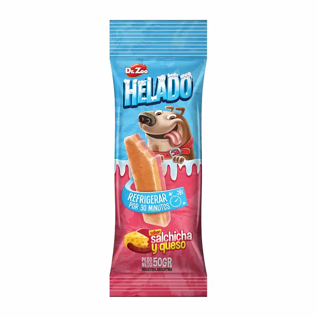 Dr. Zoo Helado para Perros Sabor a Salchicha y Queso