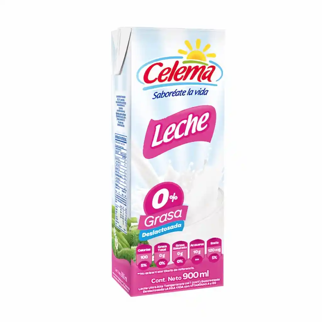 Celema Leche Uht 0% Grasa Deslactosada