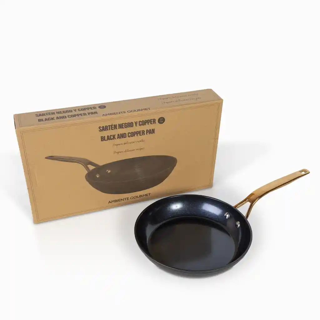Sartén Negro y Copper 24 cm Ambiente Gourmet