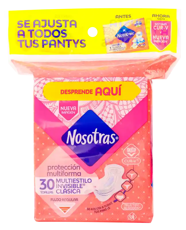 Nosotras Toalla Invisible Multiestilo Tela