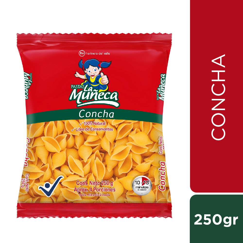 La Muñeca Pastas Tipo Concha 250 g