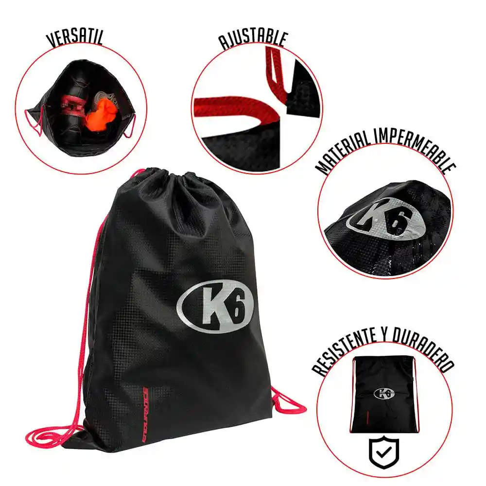 K6 Bolso Deportivo de Lazo Para Gym Endurance Negro